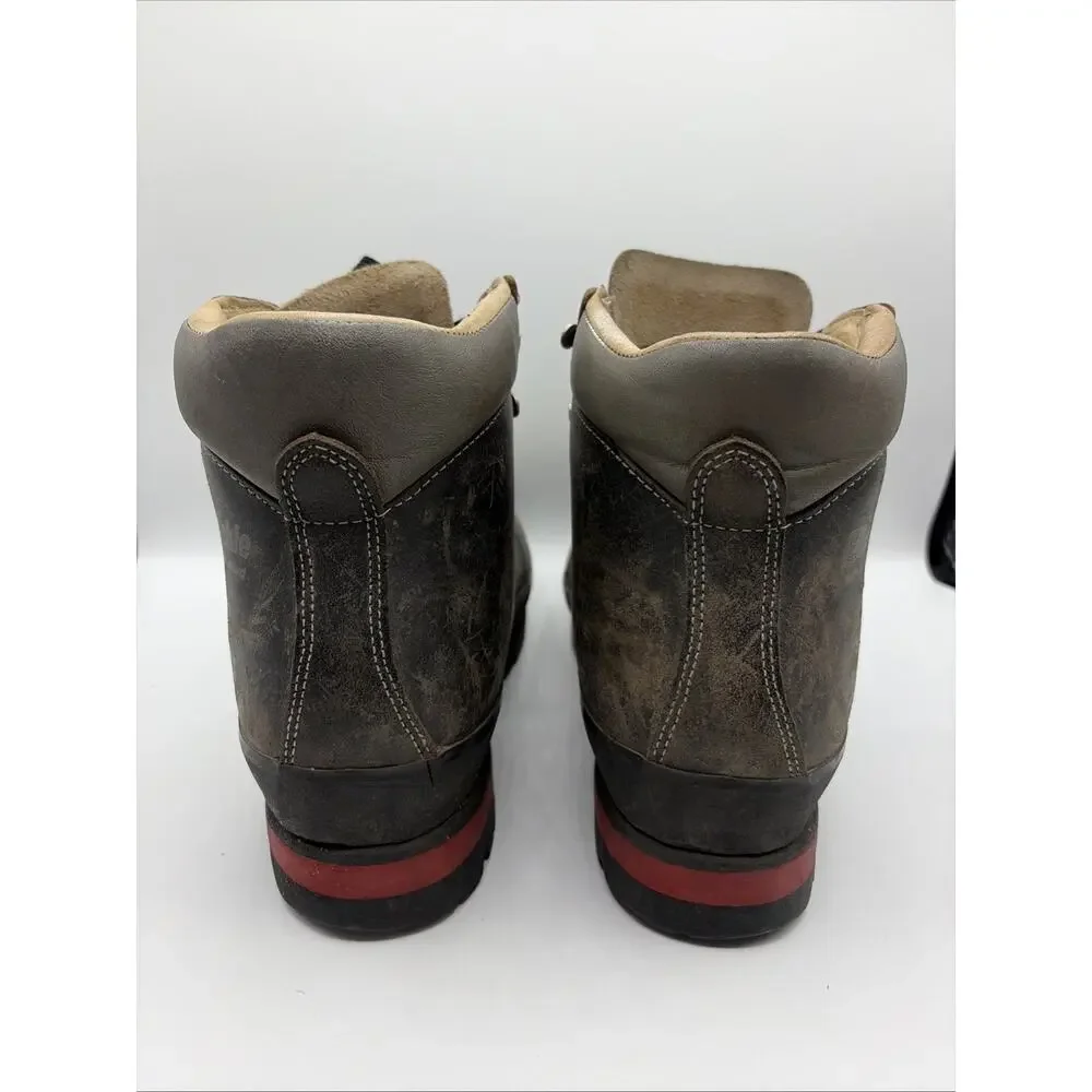 Raichle Men's Size 10.5 M Swiss Leather Hiking Mountaineering Boots VTG Good
